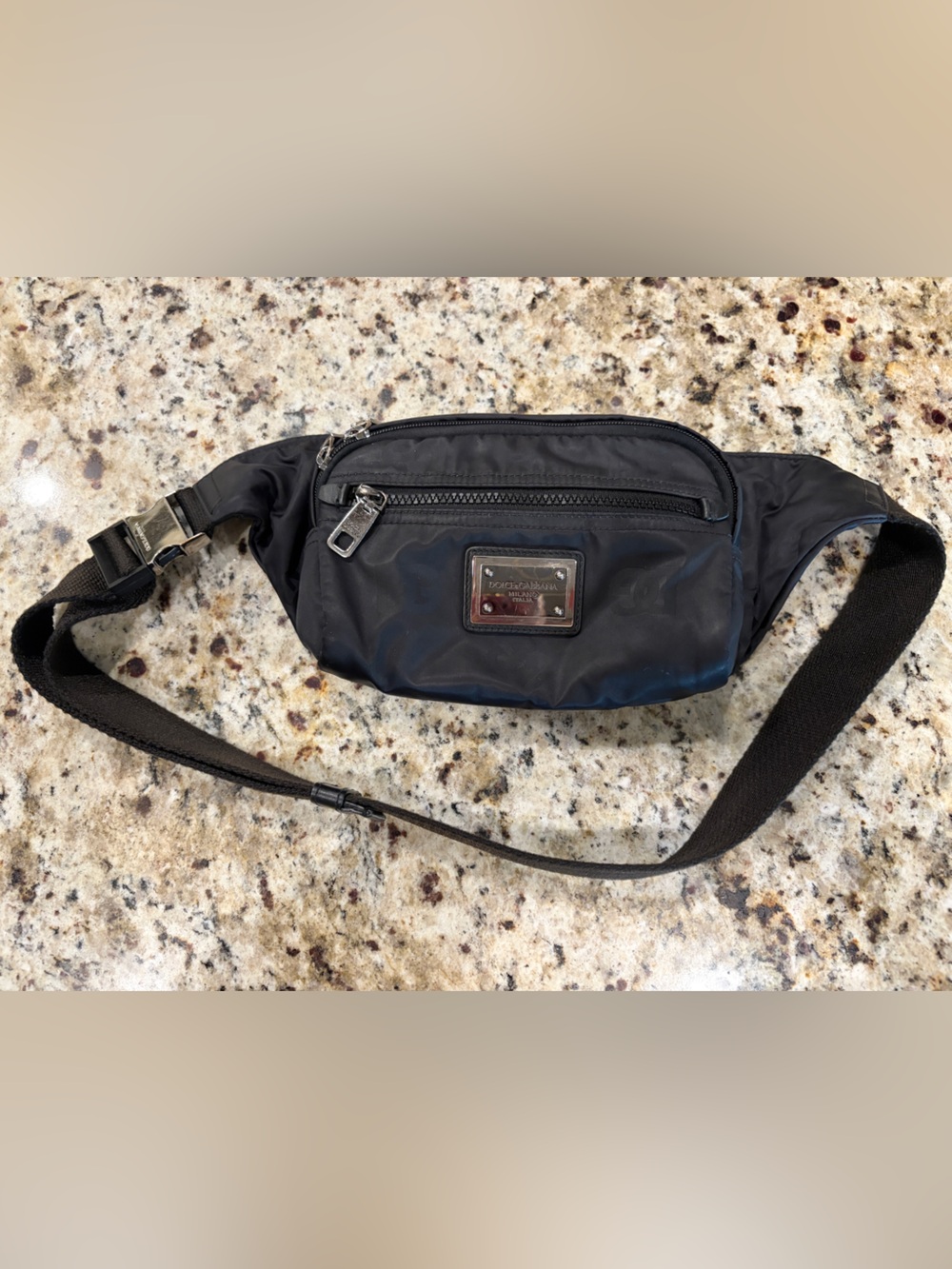 Dolce & Gabbana Black Nylon Crossbody Belt Bag